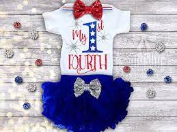 Nice 1st 4th Of July Outfit July 4th Baby Girl Outfit My 1st 4th Baby Girl July 4th Outfit Patriotic Outfit Baby Girl Clothes 4th Of July Outfits Baby Girl