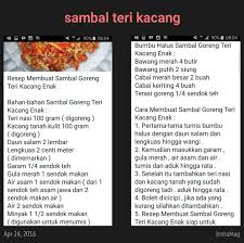 Sambal Teri Kacang Resep Masakan Makanan Jalanan Resep