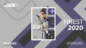 27 ss trevor story overall. Mlb The Show Here Is The Trevor Story 2020 Finestseries Facebook