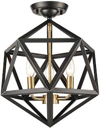 Danxu Industrial Black 3 Light Flush Mount Ceiling Light Fixture Amazon Com In 2020 Flush Mount Ceiling Light Fixtures Brass Light Fixture Black Ceiling Lighting
