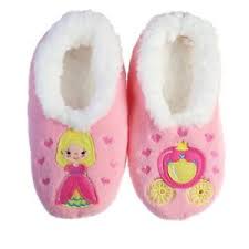 Details About Snoozies Childrens Furry Princess Slippers 72 272826cc