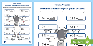 Tema Angkasa Latihan Bundar Tahun 2 Teacher Made