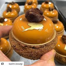 Repost Karim Bourgi Chouchou Exotique Dulcey Pate A Choux Craquelin Noisette Cremeux Citron Insert Mangue Ba Dessert Recipes Fancy Desserts Just Desserts