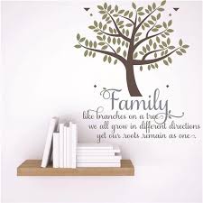 Are your walls ready and able for dana decals? Wall Sticker Decal Family Like Branches On A Tree We All Grow In Different Directions Yet Our Roots Remain As One Quote 10x10 Inches Walmart Com Walmart Com