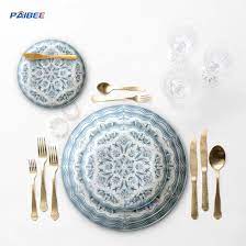 This charger plate is 12 3/4″. China Wedding Luxury Dinnerware Sets Royal Banquet Underplates Dishes Charger Plates Grey Dinnerware Set China Wedding Dinnerware And Bone Dinner Set Price