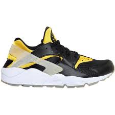 Black And Yellow Nike Huaraches Nike Berlin Air Huarache Run Prm Sneakers Black Yellow Huaraches Mens Nike Shoes Nike Air Huarache