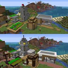 But are only 4 blocks deep in classic flat worlds due to the low elevation. I Felt This Old Village Could Use Some Renovation Minecraft