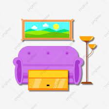 من ناحية رسم الكرتون أريكة الأثاث مصباح ارضي أرجواني الأصفر png والمتجهات للتحميل مجانا