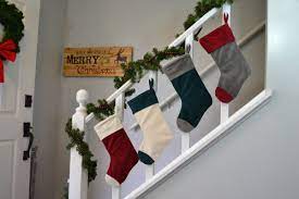For hanging garland, lights and decorations on banisters and railings. How To Make Personalized Christmas Stockings 15 Insightful Ideas