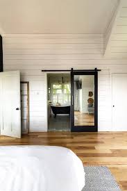 Black and white bedroom door. Black And White Modern Master Bedroom Bright Green Door