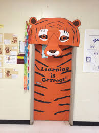 Tiger Mascot Classroom Door Jungle Theme Classroom Jungle Classroom Door Classroom Themes