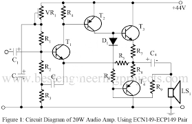 The component or components that identify a circuit as an rc coupled amplifier. 20w Audio Amplifier Using Ecn149 Ecp149 Pair Transistor