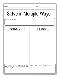Literacy Math Ideas Solve Math Problems In Multiple Ways Math Instruction Math Problem Solving Math Classroom