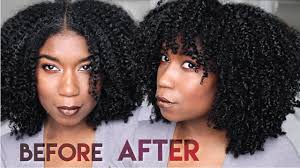 Curly hair with bangs looks extremely cute and feminine. How I Shape My Wash And Go No Picks No Heat No Teasing Big Curly Hair Youtube