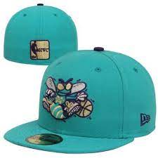 New Era Charlotte Hornets Metallic Pop 59fifty Fitted Hat Creole Blue Fitted Hats Hats Charlotte Hornets
