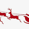 Santa sleigh and reindeer svg, reindeer silhouette, santa's sleigh silhouette, cricut cutting file, clipart vector digital download rampagethai. 1