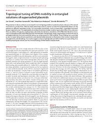 Dr davide michieletto, royal society university research fellow research in a nutshell in spite of their extreme length and confinement our genomes are surprisingly well organised, functional and relatively free of knots. Pdf Topological Tuning Of Dna Mobility In Entangled Solutions Of Supercoiled Plasmids