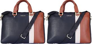 Women handbags purses two tone satchel bags top handle shoulder bags work tote with matching wallet (light purple/navy). Top 10 Best Handbag Brands In India 2021 For Women Trendrr