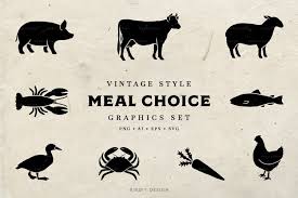 Download Meal Choice Icons Vintage Texture 472873 Icons Design Bundles
