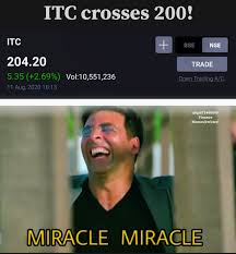 Memes are growing in popularity, as they are a more attractive and descriptive way of expressing things than written text. Finance Memes On Twitter Itc Crosses 200