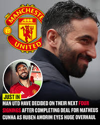 🚨 FOUR MAJOR SIGNINGS IN THE WORKS 🚨 Amorim has told the club exactly who  and what he wants. He's aiming big to get United back to the top... 👀