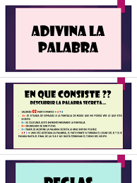 Consiste en ir poniendo espadas en un barril hasta que a uno de los jugadores le salte el globo y el. Juego Adivina La Palabra