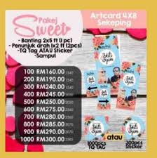 Kad kahwin,bunting,banner,sticker,business card,doorgift box,yassin,backdrop,props, business card, welcome board,tq tag,cheque replica,flyers,penunjuk arah Multi Unique Kad Kahwin Home Facebook