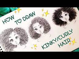 How To Draw Kinky/Curly Hair Textures 4A,4B,4C ♡ | Christina Lorre' -  Youtube