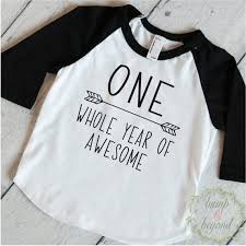 First Birthday T Shirt For Baby Boy 1st Birthday Boy Shirt One Whole Year Of Awesome 2nd Birthday Boys First Birthday Shirts Birthday Boy Shirts