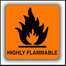 Bahan padat yang mudah terbakar secara spontan (spontaneously combustible substances) bahan padat kelas ini dalam keadaan biasa mempunyai kemampuan yang besar untuk terbakar secara spontan. Penjelasan Simbol Simbol Bahan Kimia Dengan Keterangan