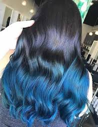 30 Brilliant Blue Ombre Hair Color Ideas Youll Love Try Blackombrehair In 2020 Blue Ombre Hair Ombre Hair Color Black Hair Ombre