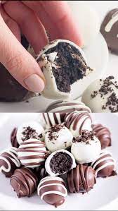 These Oreo Cookie Balls Are Made With Just 3 Simple Ingredients And Are Such An Easy Dessert Recipe They Ar Oreo Balls Dessert Recipes Mexican Dessert Recipes