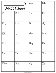 Abc Chart Printable Color Black White Blank Copy