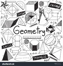 Geometry Math Theory And Mathematical Formula Doodle Handwriting Icon In White Isolated Background With Hand Drawn Geometric Mod Doodles Math Geometry Geometry