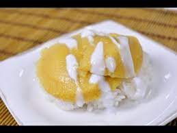 Whether you top it with a thai custard or with add sticky rice with mango, coconut sticky rice is so versatile. Thai Food Sweet Sticky Rice With Egg Custard Khao Nieaw Sang Ka Ya Youtube