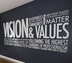 Vision Values 3d Letters Office Wall Art Wall Decal Etsy Office Wall Design Motivational Decor Office Walls
