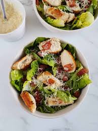 Learn how to make an easy chicken caesar salad recipe with grilled chicken and homemade once you make a caesar salad at home, you'll see how much better it is than anything you will order in a restaurant. Healthy Keto Caesar Salad With Bacon Hint Of Healthy