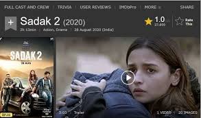 İkinci dünya savaşı'nın hemen öncesini ele alan filmde, zengin ve. Sanjay Dutt Alia Bhatt Aditya Roy Kapoor Starrer Sadak 2 Becomes Lowest Rated Film On Imdb India Com
