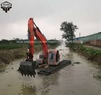 Best Quality Boat Excavator Amphibious Excavator Boat Digging Barge