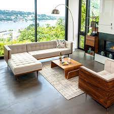 Kardiel S Woodrow Box Collection Clever Fresh Inspired By The 1950 S Modernist Movement Wrapped In Either Americ Modern Sofa Designs Sofa Design Furniture