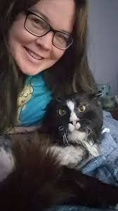 It's CAT'urday! I couldn't pick just 1 picture to post of me & Panda 🐼 the  cat. 🤔 Which one is your favorite? 1, 2, or 3? 😺 I'm going to print