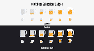 Twitch Subscriber Badges 8 Bit Beer In 2020 8 Bit Badge Twitch