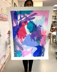 Abstract Scraper Painting Small Hands Big Art Charlotte Nc Trend Abstract Art Lesson Abstract Art Projects Kids Art Class