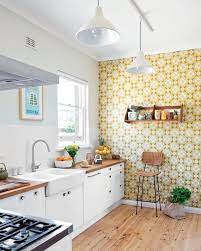 sofisticado e marcante o estilo retro sempre esta em alta os papeis de parede geometricos deixam o espaco mais d kuchentapete kuche tapete ideen haus kuchen