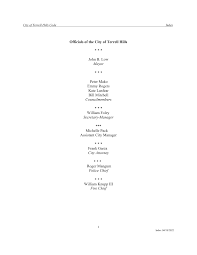 Officials of the City of Terrell Hills