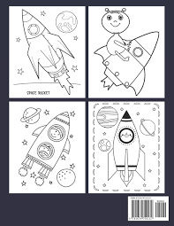 Outer space coloring sheet set, aliens and rocket ships, coloring pages, astronaut, preschool activity, elementary activity, printable. Rocket Coloring Book For Preschoolers Fantastic Coloring Pages For Preschoolers Space Rockets To Color For Early Childhood Learning Preschool Prep And Children S Coloring Books Press House Coloring 9781674750132 Amazon Com Books