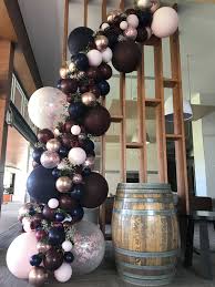Elegant Black And Gold Balloon Arch Burgundy Navy And Rose Gold Balloon Garland Stylish Soirees Perth Wedding Balloon Decorations Wedding Balloons Navy Wedding Decorations