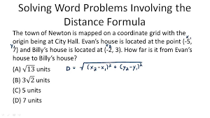 Solve this word problem using uniform motion rt = d formula: Solving Problems Involving The Distance And Midpoint Formulas Example 1 Video Algebra Ck 12 Foundation