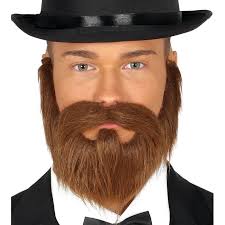 Barba castaña con bigote por 2,50 €