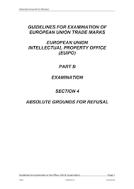 Learn vocabulary, terms and more with flashcards, games and other study tools. Https Euipo Europa Eu Tunnel Web Secure Webdav Guest Document Library Contentpdfs Law And Practice Trade Marks Practice Manual Wp 2 2016 Part B 04 Part B Examination Section 4 Absolute Grounds For Refusal Part B Examination Section 4 Absolute Grounds For Refusal En Pdf